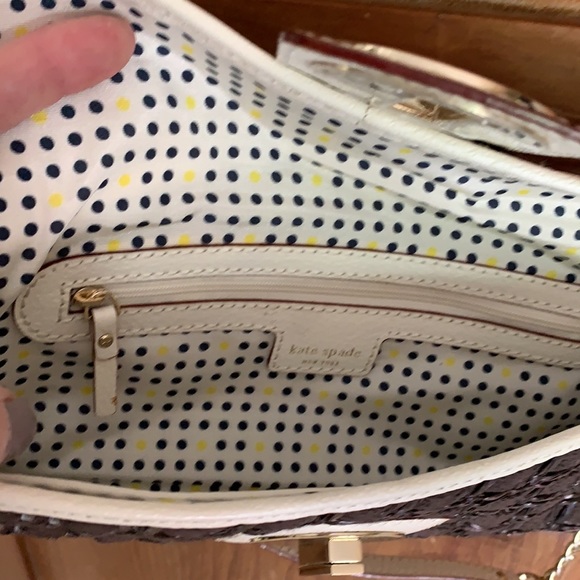 Kate Spade rattan leather clutch shoulder bag - Picture 10 of 11